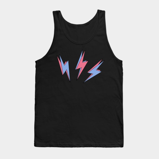 Lightning Bolts (Blue & Red) Tank Top by Bufo Boggs